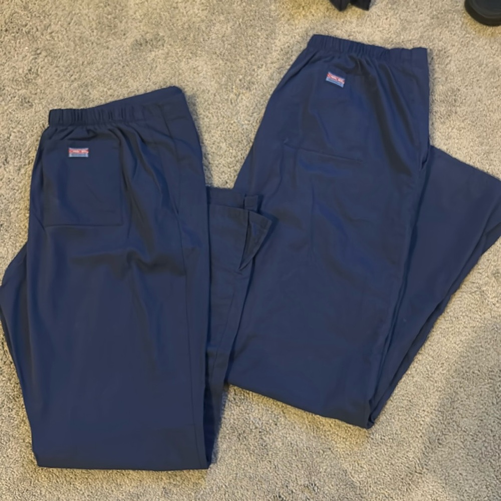 Set of two navy women’s cherokee scrub pants